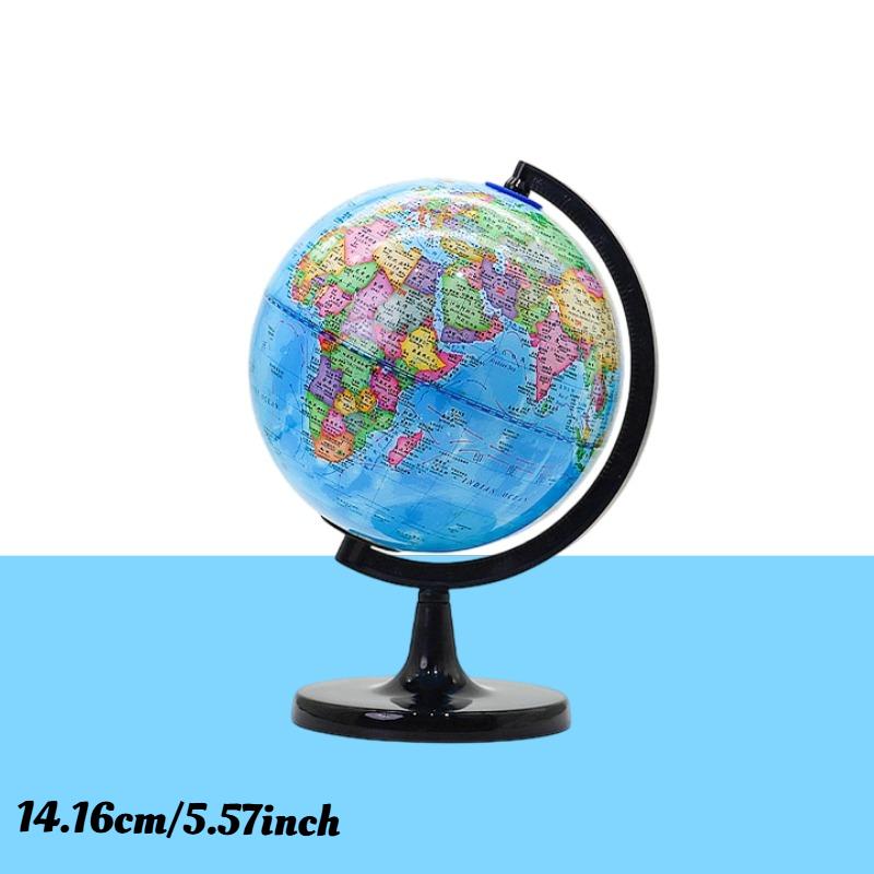 1pc Classroom Teaching Globe Set, HD English World Map with 360° Swivel Base, Standard Geography Resource for Schools