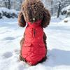 Windproof Dog Coat, Warm Dog Jacket with Built-in Harness, Fleece Lined Cold Weather Coat with Zipper for Winter, Cold Weather