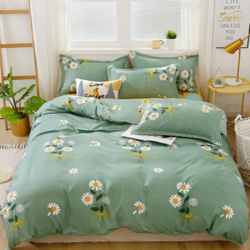 Thickened Sanding Quilt Cover Single Sheet Student Apartment Hotel Bedding Sheet Single Twill Skin-friendly Quilt Cover 4pcs