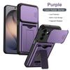 KEYSION Card Holder Bag Phone Case for Samsung S26 Ultra 5G Slide Camera Protection Kickstand Shockproof Cover for Galaxy S26+5G