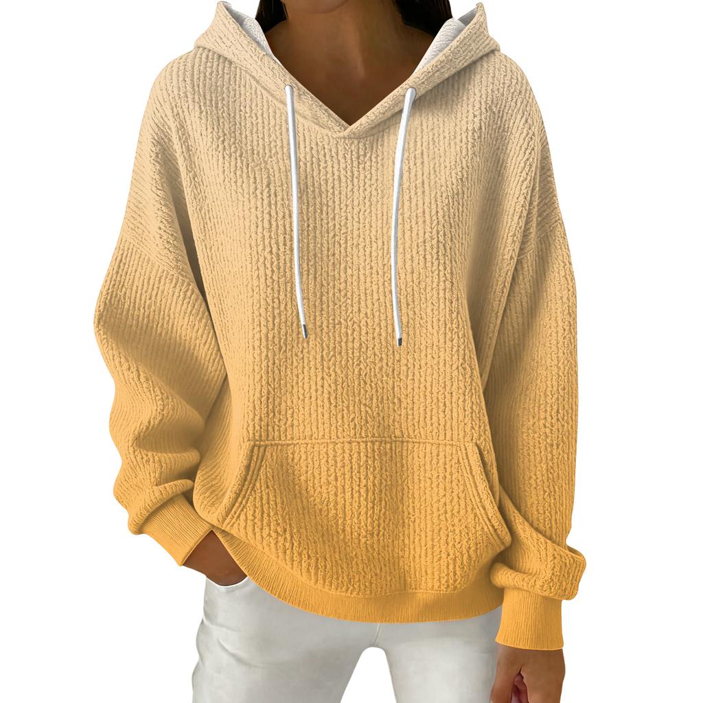 Women's Fashion Casual Gradient Print Pullover Long-Sleeve Hooded Sweatshirt