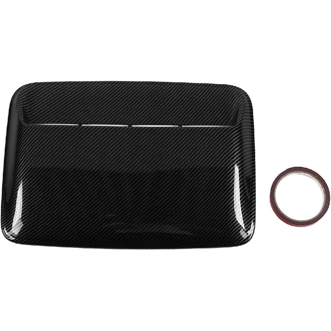 Bonnet Scoop Cover, ABS Carbon Fiber Hood Scoop Cover Universal for Automobile Modification Replacement (Carbon Fiber) Carbon Fiber