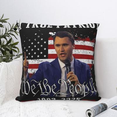 Y2K Zuhause Charlie Kirk Echter Patriot 1993- Rip Gedenk Amerika Flagge Dekoration Kissenbezüge Kissenhülle Reißverschluss Mehrere Größen