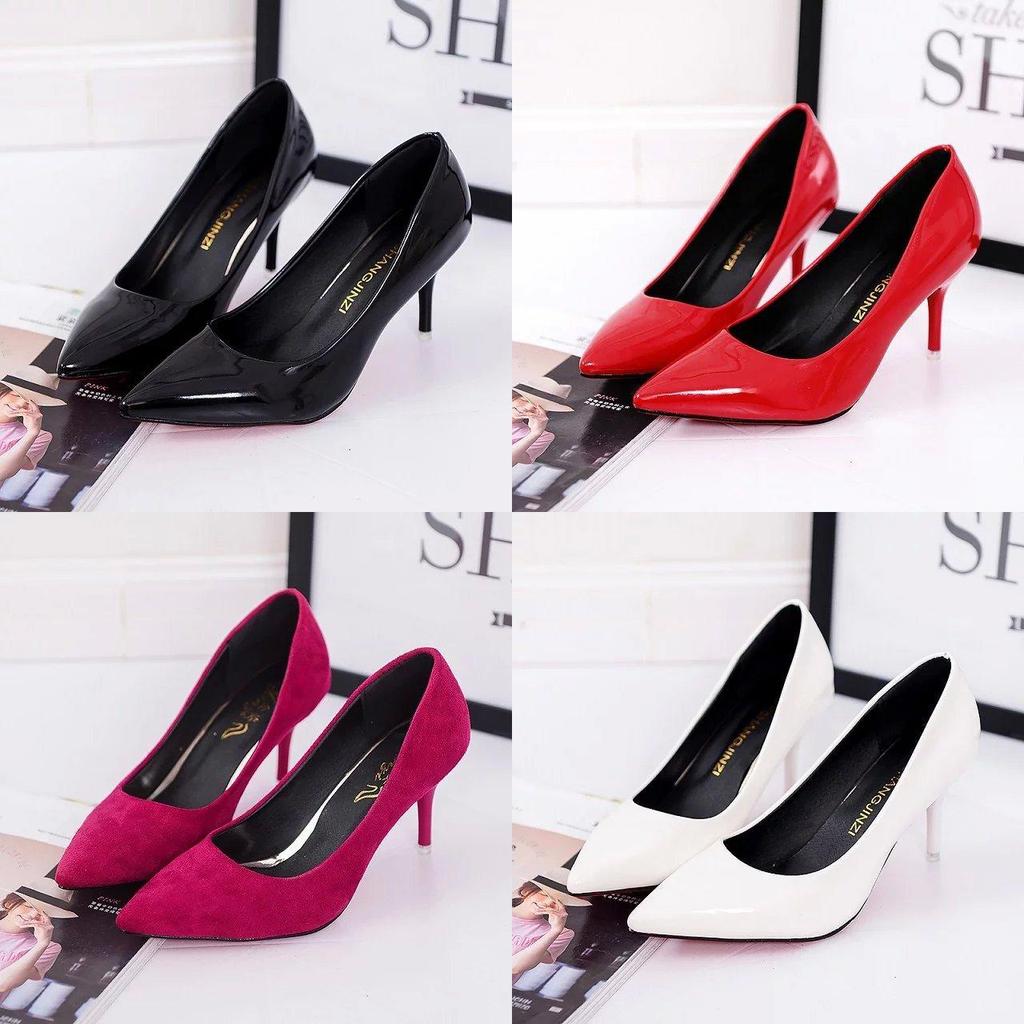 High Heel Shoes For Women With Slim Rubber Sole And Breathable Pu Insole For Casual Summer Wear