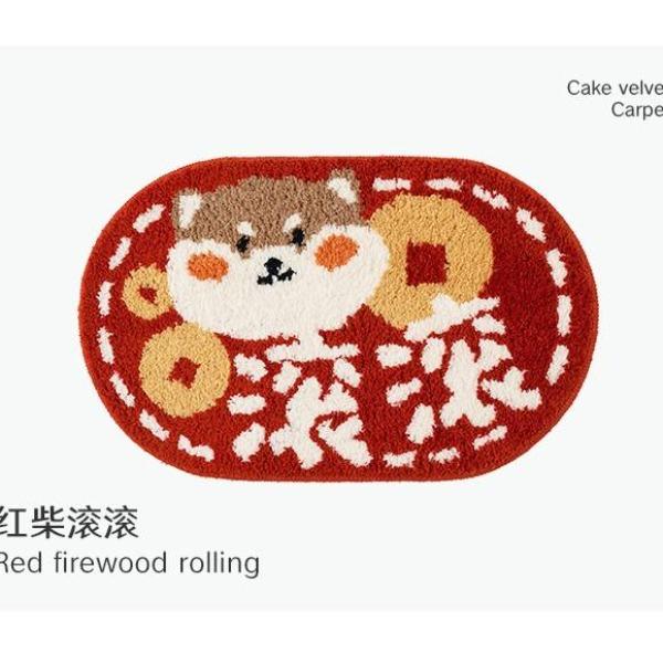Cartoon Bathroom Carpet Absorbent Soft Floor Mat, Bedroom Bedside Decorative Floor Mat