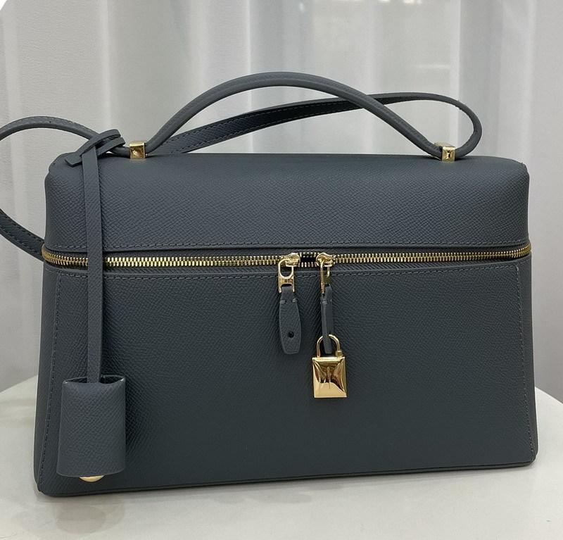 New retro leather cowhide box bag lunch box bag casual large capacity portable shoulder women's bag