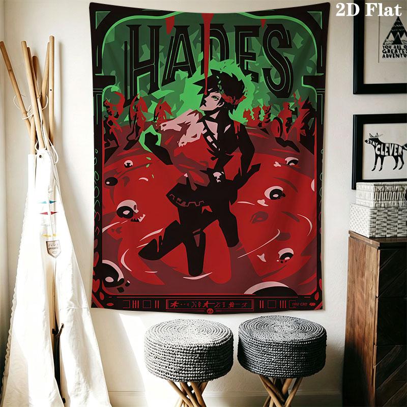 Game Characters of Hades Wall Hanging Printed Fabric Blanket Decorative Tapestries for Bedroom Living Room Home Decor