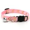 Cat Dog Collar Gold Color Stars and Moon Pet Collar with Bell and PP Material Separator Reflecting Safety Buckle Solid Safe