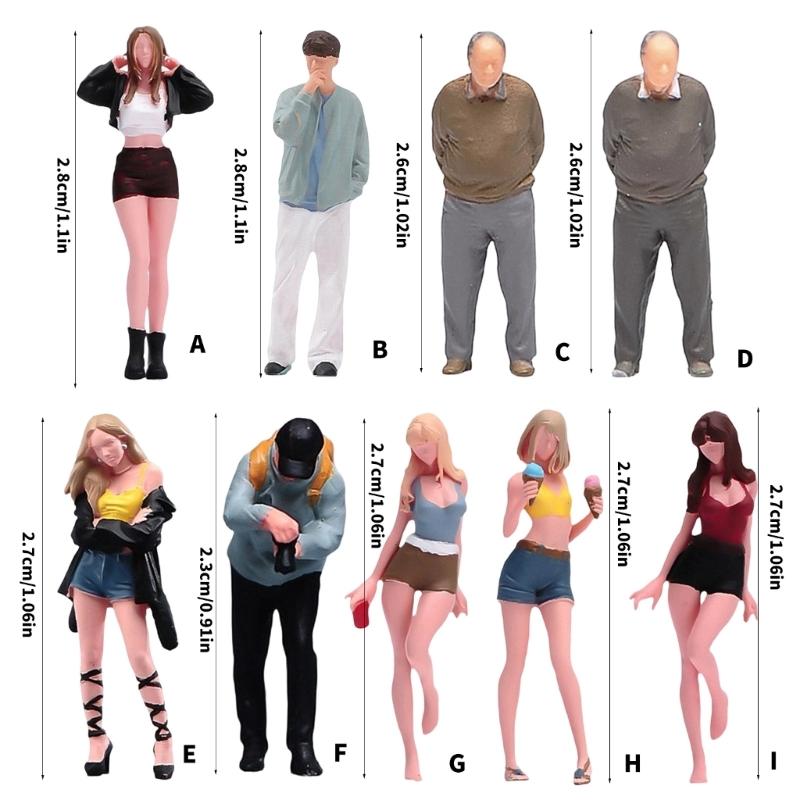 1/64 Scale Miniature Scene Model Handcrafted Exquisites Resins People Scene Figure For Home Decoration And Display