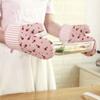 1PC New Pastoral Style Thickened Plaid Microwave Oven Insulation Gloves Microwave Oven Gloves Hot Gloves Kitchenware