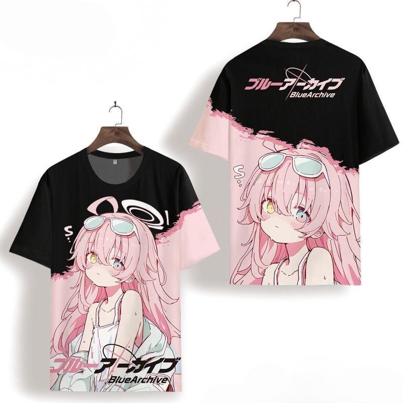 Takanashi Hoshino Blue Archive Cosplay T-Shirt Popular 3D Print Cartoon Tee Summer Men Women Harajuku Short Sleeve Cosplay Tops