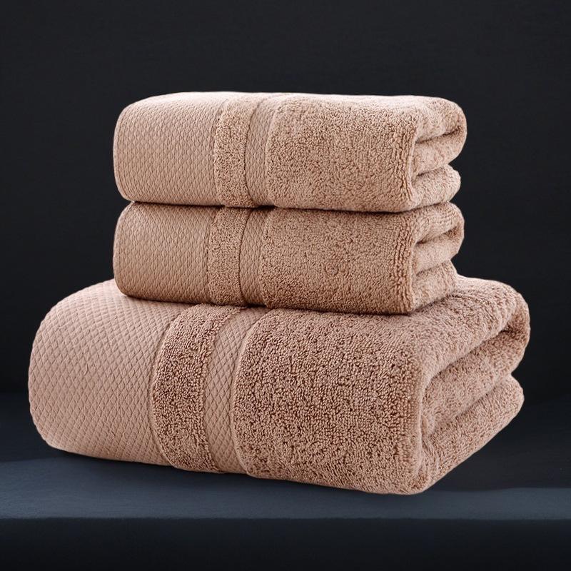 Pure Cotton Class A Soft Absorbent Embroidered Bath Towel - Luxurious, Thickened for Adults