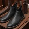 Chelsea Boots Men Retro Brand 2026 Casual Comfortable Fashion Boots Leather