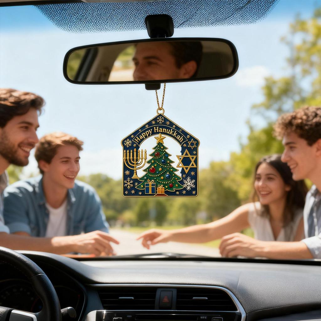 2D Hangable Acrylic Hanukkah Pendant Classic Holiday Christmas Hanukkah Decoration For Windowsill Door Wall Living