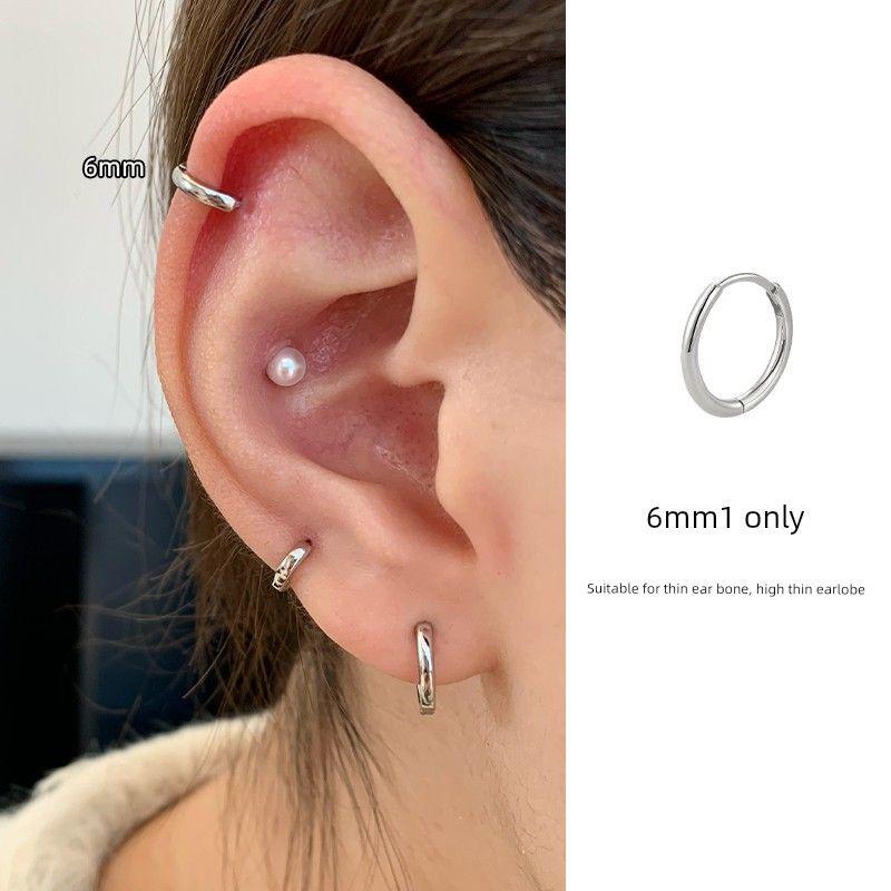 Ringring Store Mini Ear Studs Super Small Exquisite Simple Bracelet Earrings Female Edge Ear Bone Stud Ring Ear Ring Small Earrings