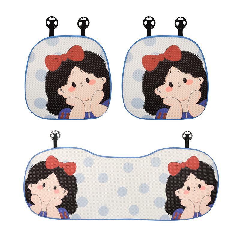 Summer Style Cartoon Princess Car Seat Cushion with Lace Pillow