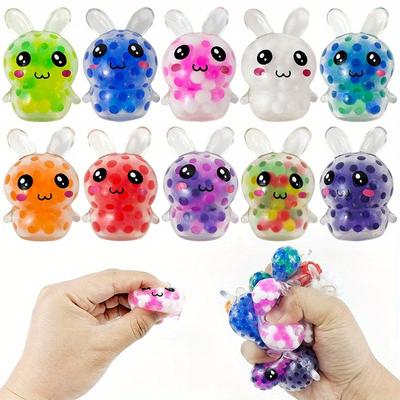Bunny Beads Decompressing Balls Pinch Funny Adult Decompressing Toys Decompressing Rabbit Squishy Balls Squeeze Toys Easter Egg