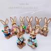 45CM Medium Woven Reed Rabbit Handmade Forest Style Folk Home Decoration Souvenir