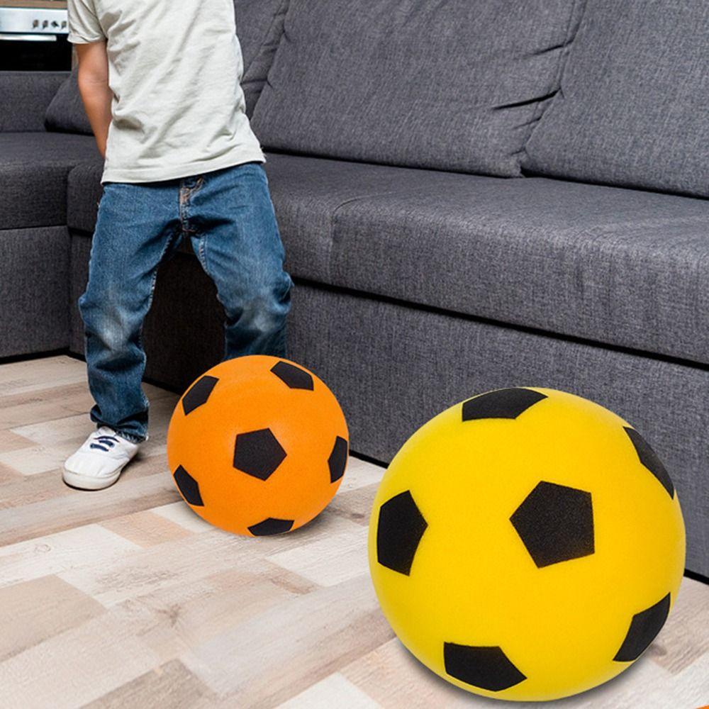High-Elastic Silent Football Easy To Grip Lightweight Low Noise Foam Soccer Ball 18/21/24CM Low Noise Indoor Training Ball