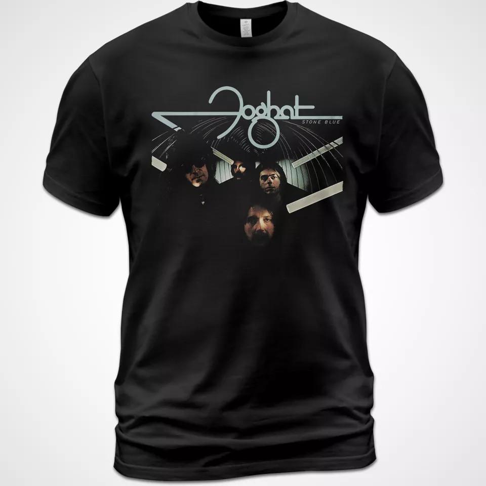 Foghat Band Stone Blue Album Cotton T Shirt Full Size S-5XL S разноцветный