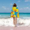 Süßer Gelber Gummi-Ente Aufdruck Mikrofaser Strandtuch Schnelltrocknend Super Saugfähig Sandfreies Handtuch für Strand Pool Fitnessstudio Kinder Erwachsene