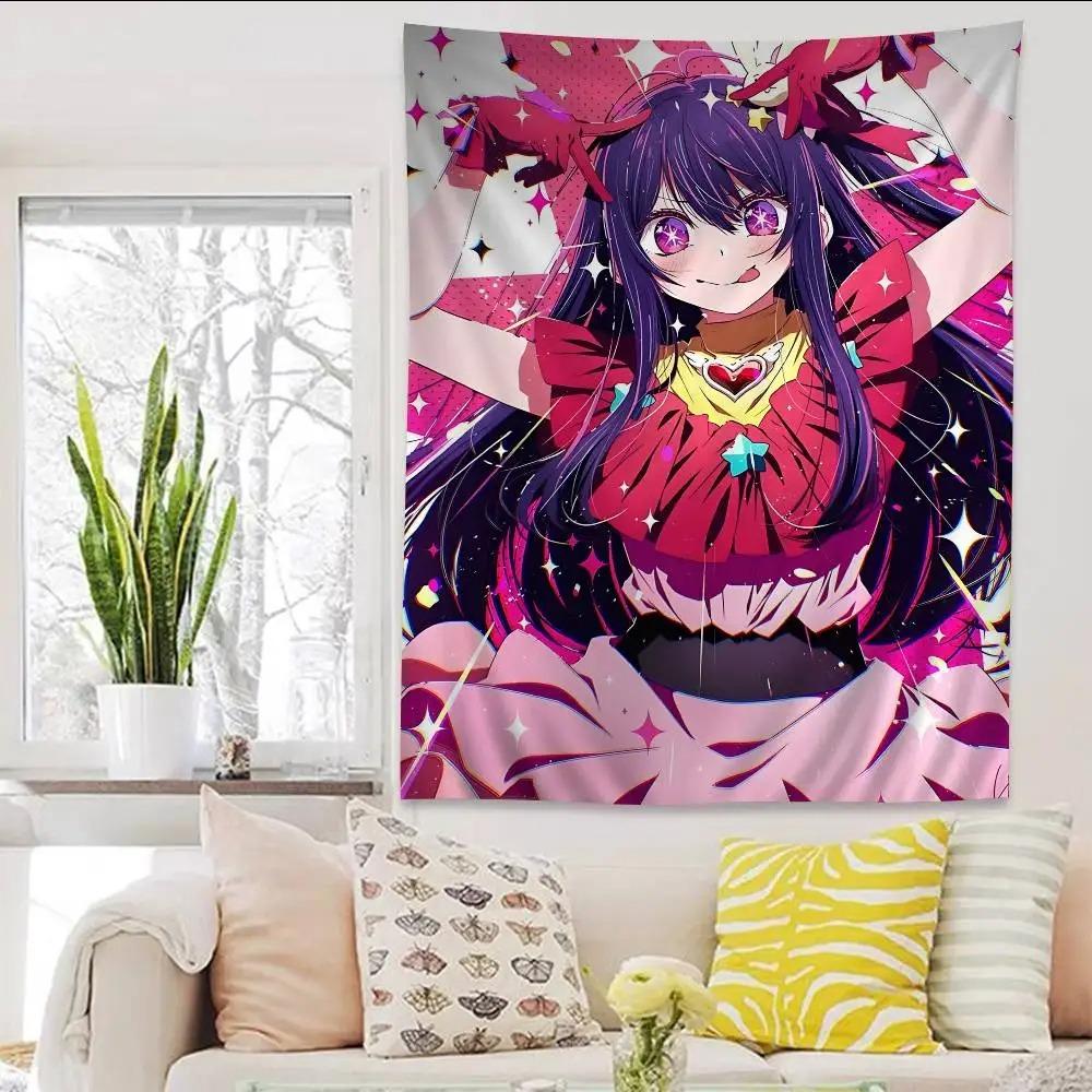 Anime Poster Tapestry Vibrant Idol Print Polyester Wall Hanging for Bedroom Japanese Manga and Anime Fan Home Decor