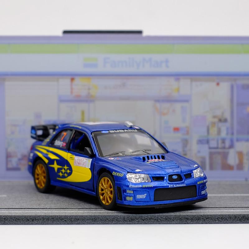 

kinsmart Subaru Impreza WRC 2007 Alloy Diecast Car Model 1/36 Toy With Pull Back For Children Gifts Toy Collection Blue (No Box)