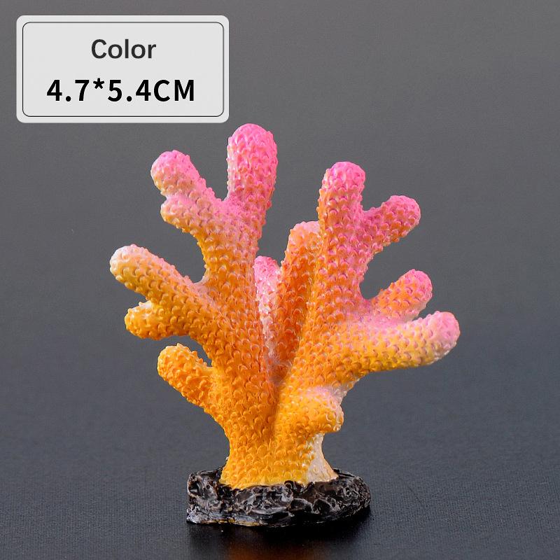 Colorful Mini Artificial Coral Cute Ornamental Fish Gifts Aquarium Decor Multicolor Resin Fashion Diy Art Craft Fish Tank Decora