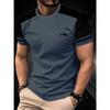 Pánské letní business volnočasové módní pohodlné tričko s 3D potiskem - Měkká středně strečová polyesterová tkanina Letní pánské oblečení volného střihu