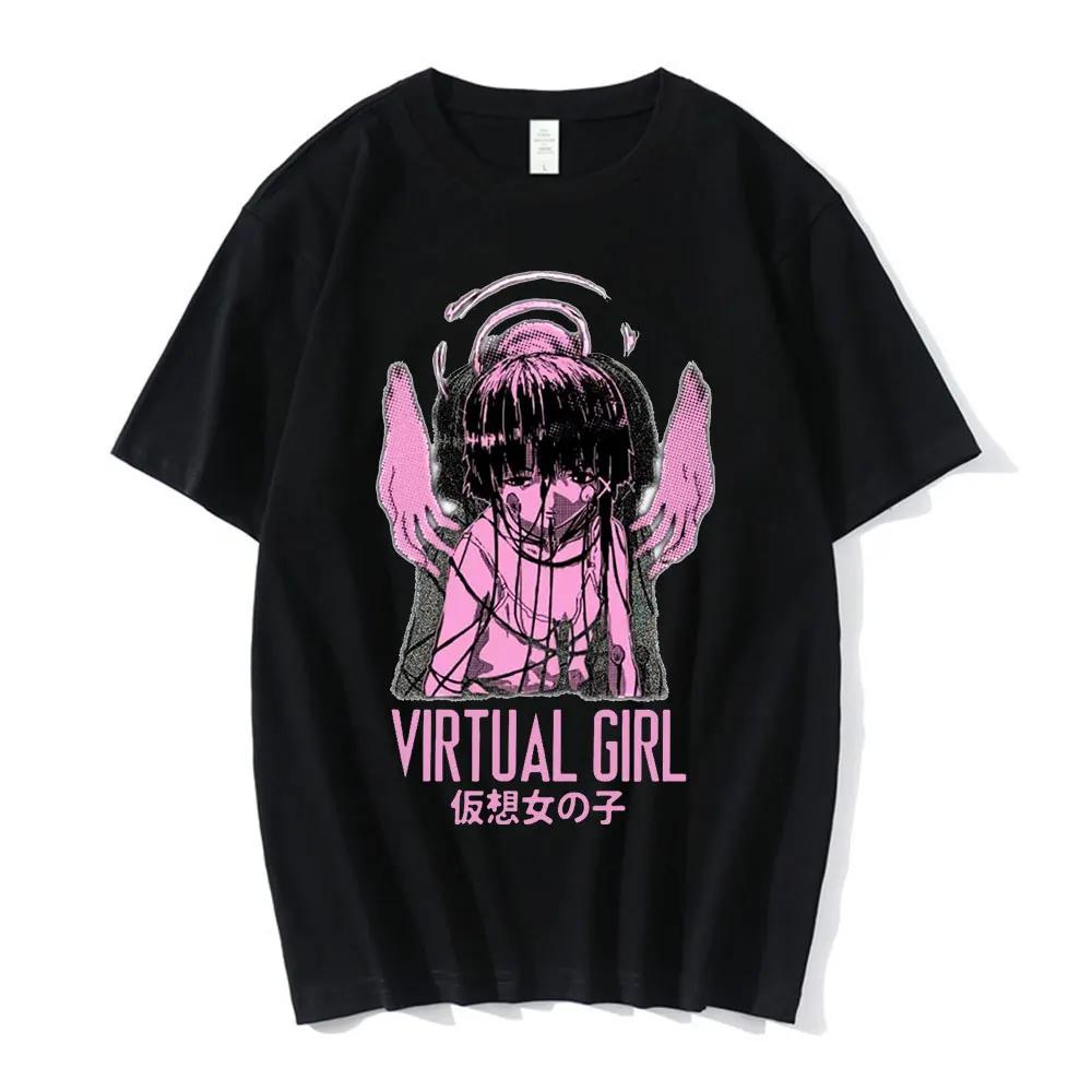 Anime Serial Experiments Lain T-Shirt UnisexGraphic T Shirts Unisex Iwakura Manga Girl Sci Fi Short Sleeve Tee Unisex Tops