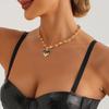 ALex Same Love Necklace Jewelry Design Couple Accessories Metal Wind Heart Flame Clavicle Chain Necklace
