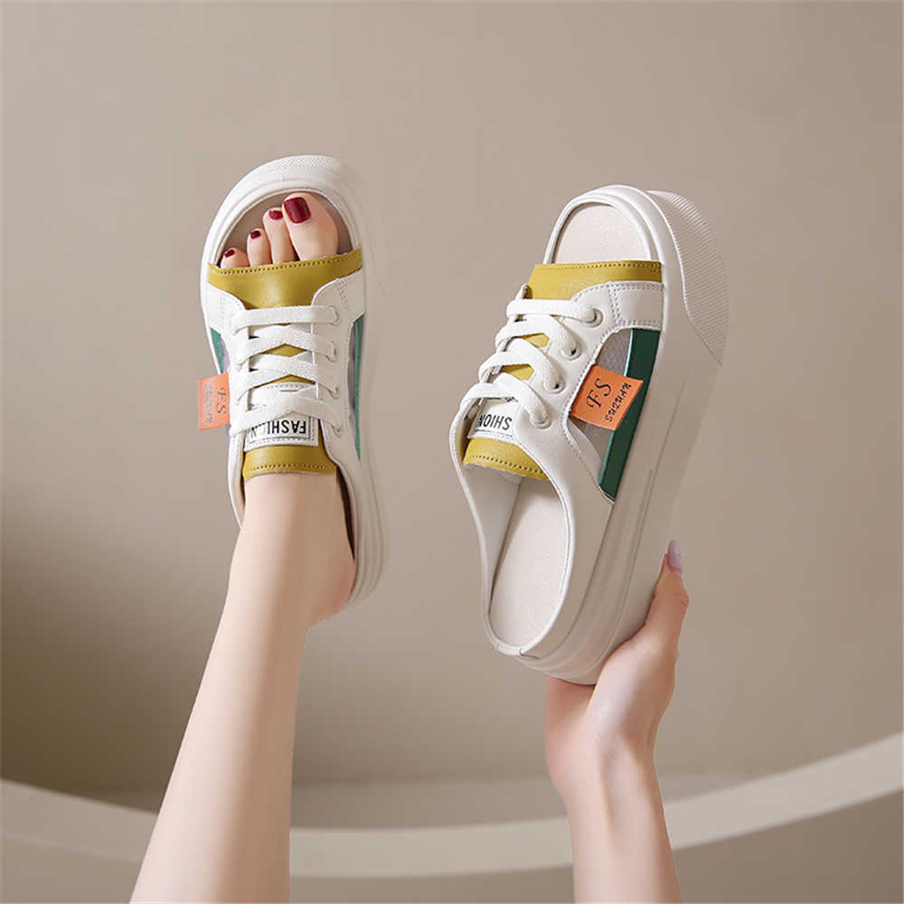 Plateforme Big Sole Sneackers Woman Indoor Slipper Shoes Women's Yellow Sandals Sneakers Sports High Quality Footwears