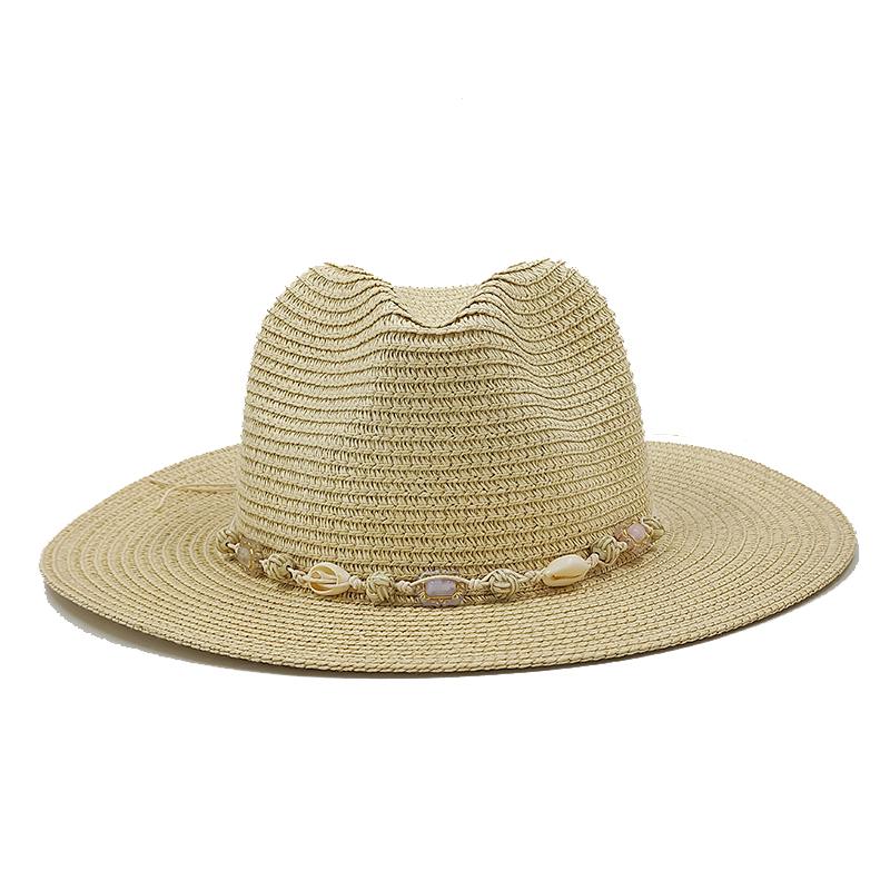 Summer Straw Hat Fashion Simple Hat For Men Women Wide Brim Jazz Hat Casual Classic Sun Hat Foldable Travel Beach Hat