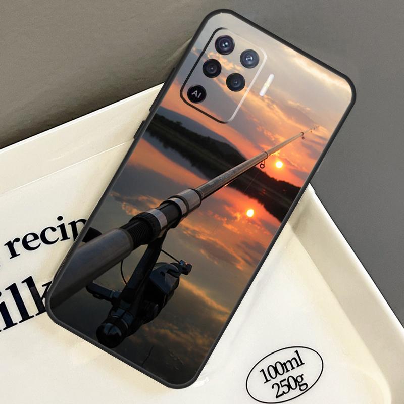 Carp Fish Fishing rod Case For OPPO A52 A72 A5 A9 A31 A53 A15 A16 A17 A54 A74 A94 A76 A96 A54S A57S A53S Cover