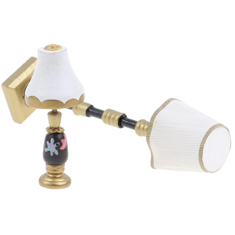 Mini Puppenhaus Stehlampe 1:12 LED Miniatur Beleuchtung Tisch Lampe Modell Desktop Ornament für Puppenhaus Dekor Möbel Zubehör Pack von 2
