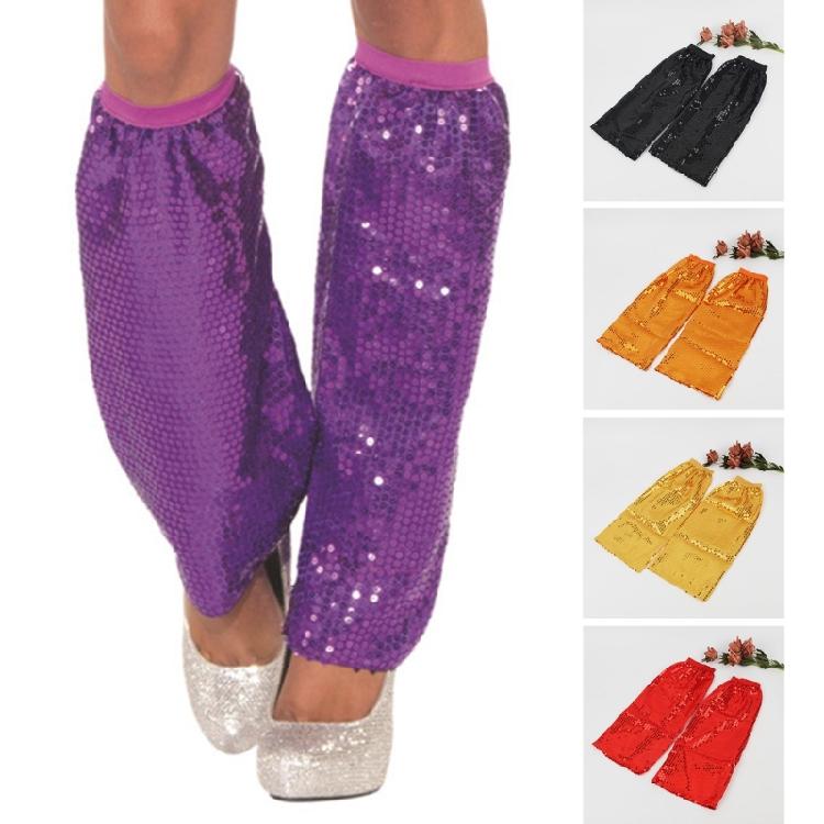 Scaldamuscoli con Paillettes Coprigambe Bling Polsini Elastici Manica per Gamba Costume per Raves Party