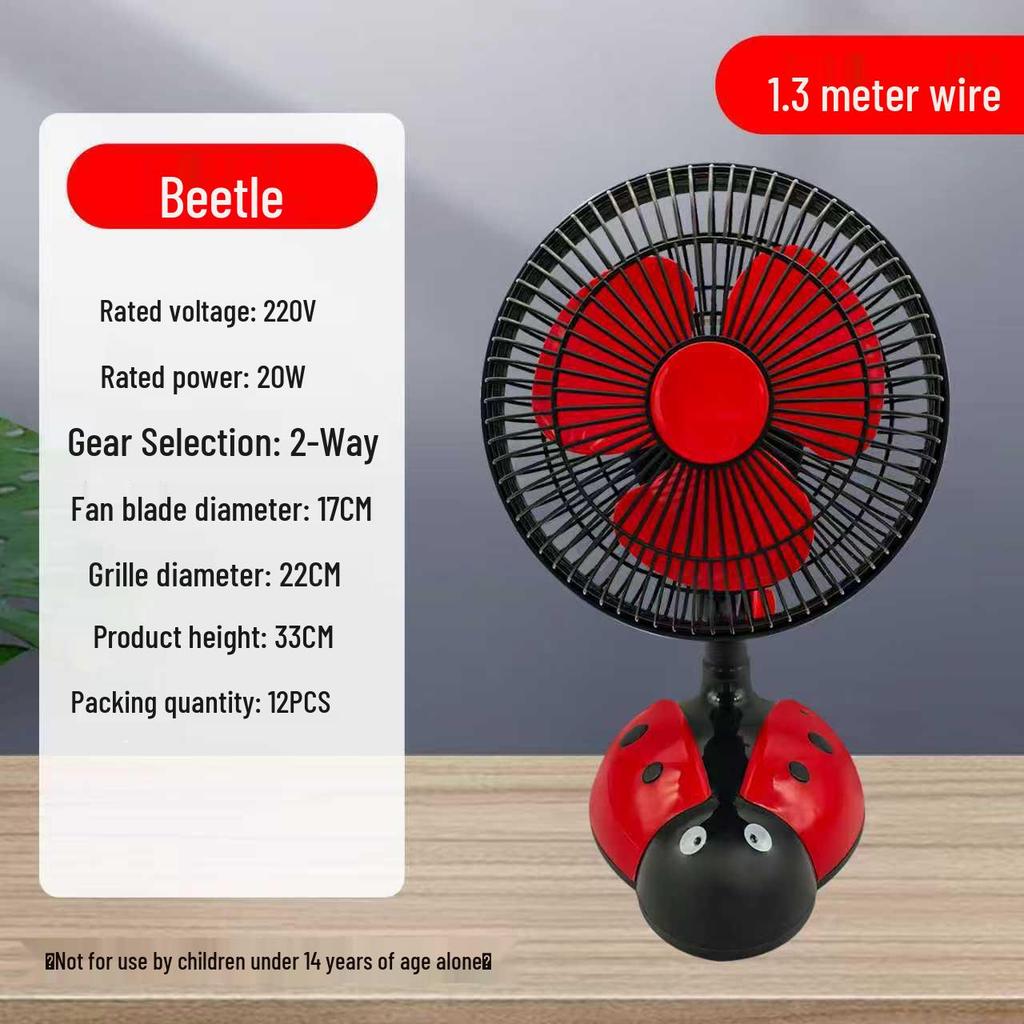 Portable Oscillating Clip Fan for Dormitory or Office
