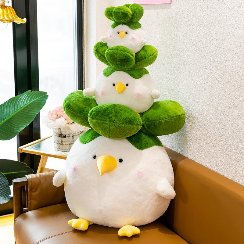 New Cabbage Chicken Doll Plush Toy Cute Creative Dish Chick Doll Girl Sleeping Pillow Gift