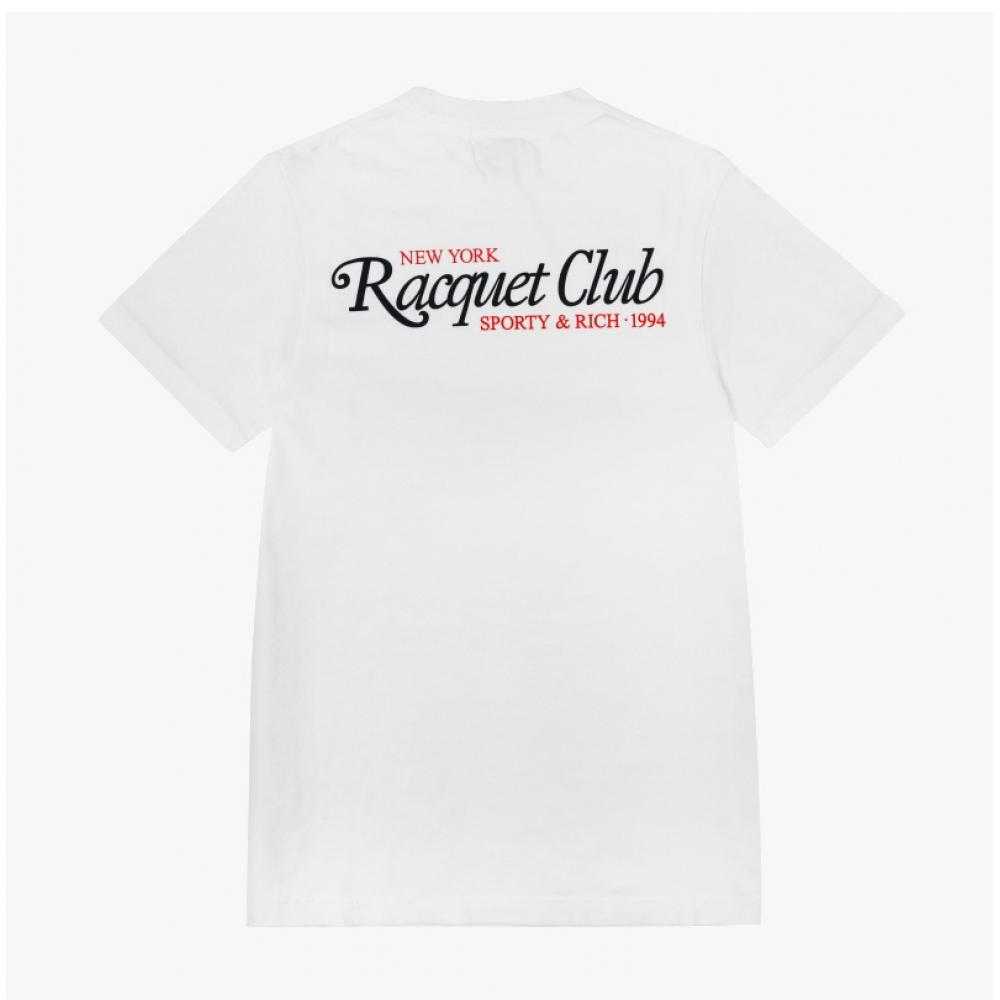 Sporty   Rich To042s406rw 94 Racquet Club  Racquet Club  Shared Short Sleeve Tee