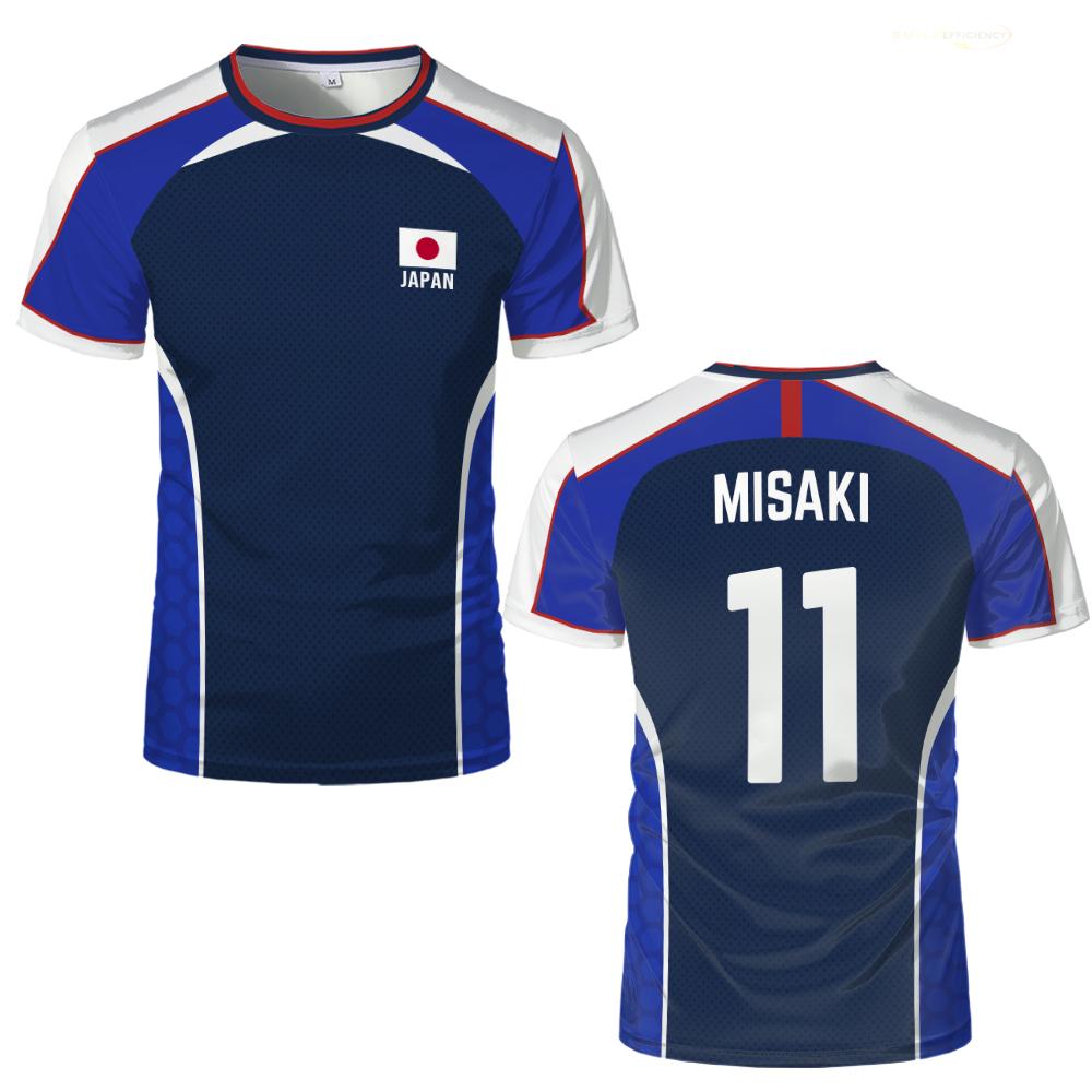 Anime Captain Tsubasa Japanese Flag Jersey Breathable Quick-drying Sports T-shirt For Men And Women Can Be Customized Tops Gifts