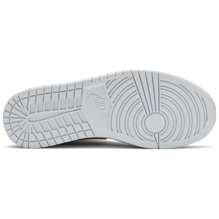New JORDAN 1 Mid White University Red Women's BQ6472-106