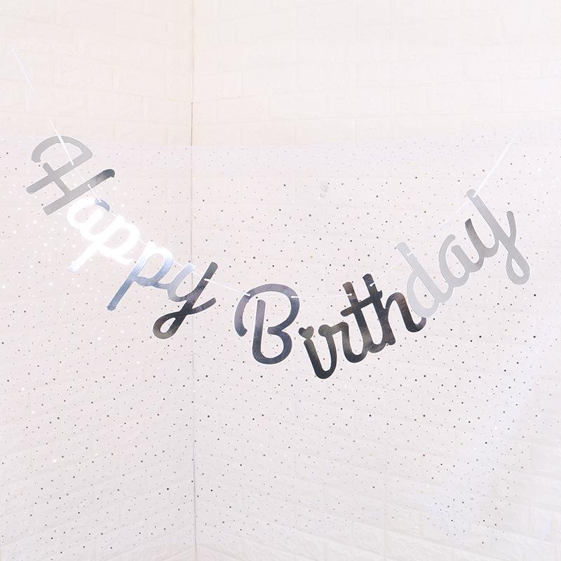 Floral Birthday Letter Banner One-Piece Decoration