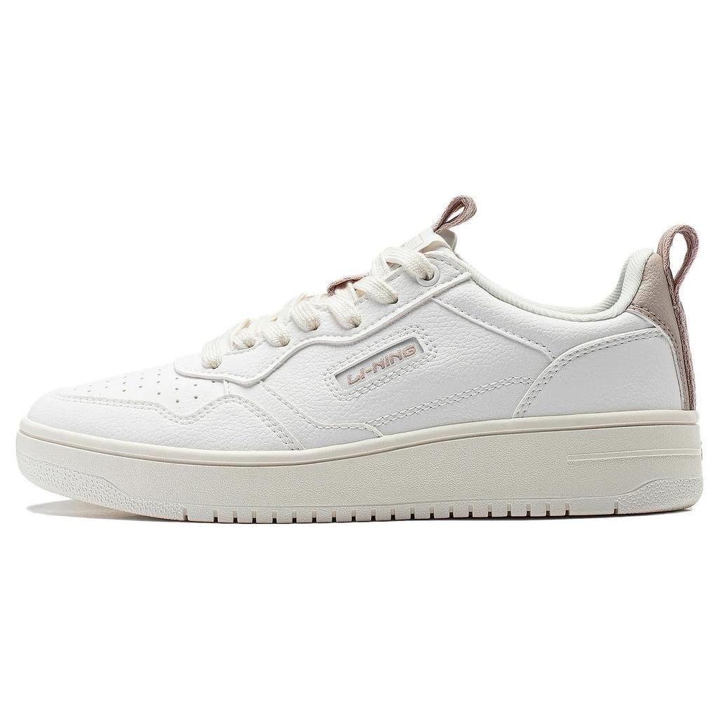 Li Ning Star Candy Slip Resistant, Abrasion Resistant, Lightweight, Breathable Low top Skateboard Shoes Women's White AGCT472-2