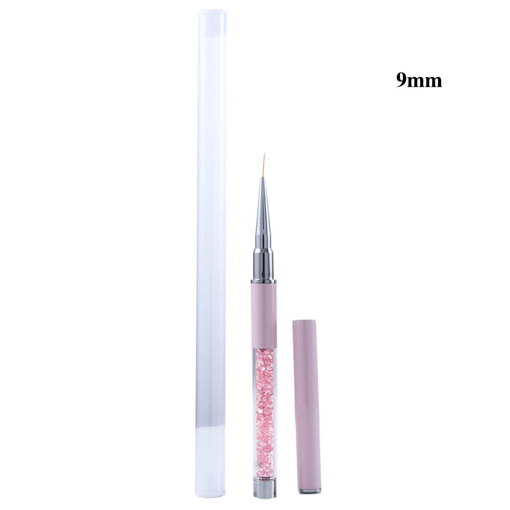 Rhinestone Handle Ultra-thin Oval Head UV Gel Brush Manicure Tool Nail Art Drawing Pen Acrylic Nail Liner Pen Nail Art Brush