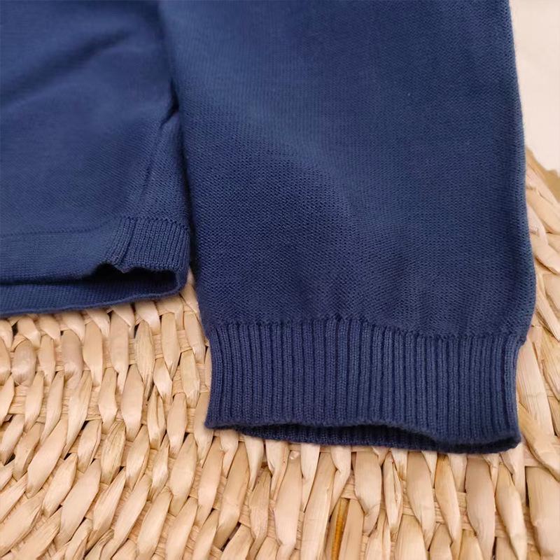 New Style Women's Combed Cotton Half-Zip Knit Pullover Sweater Base Layer