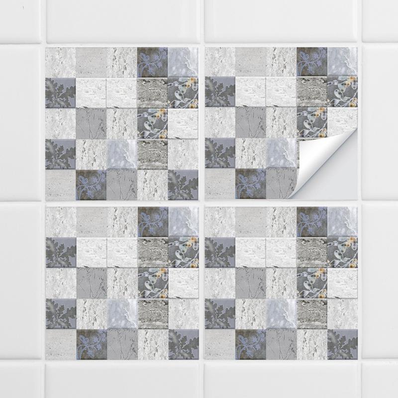 10pcs Retro Self Adhesive Wall Sticker Kitchen Tile Sticker 15*15cm