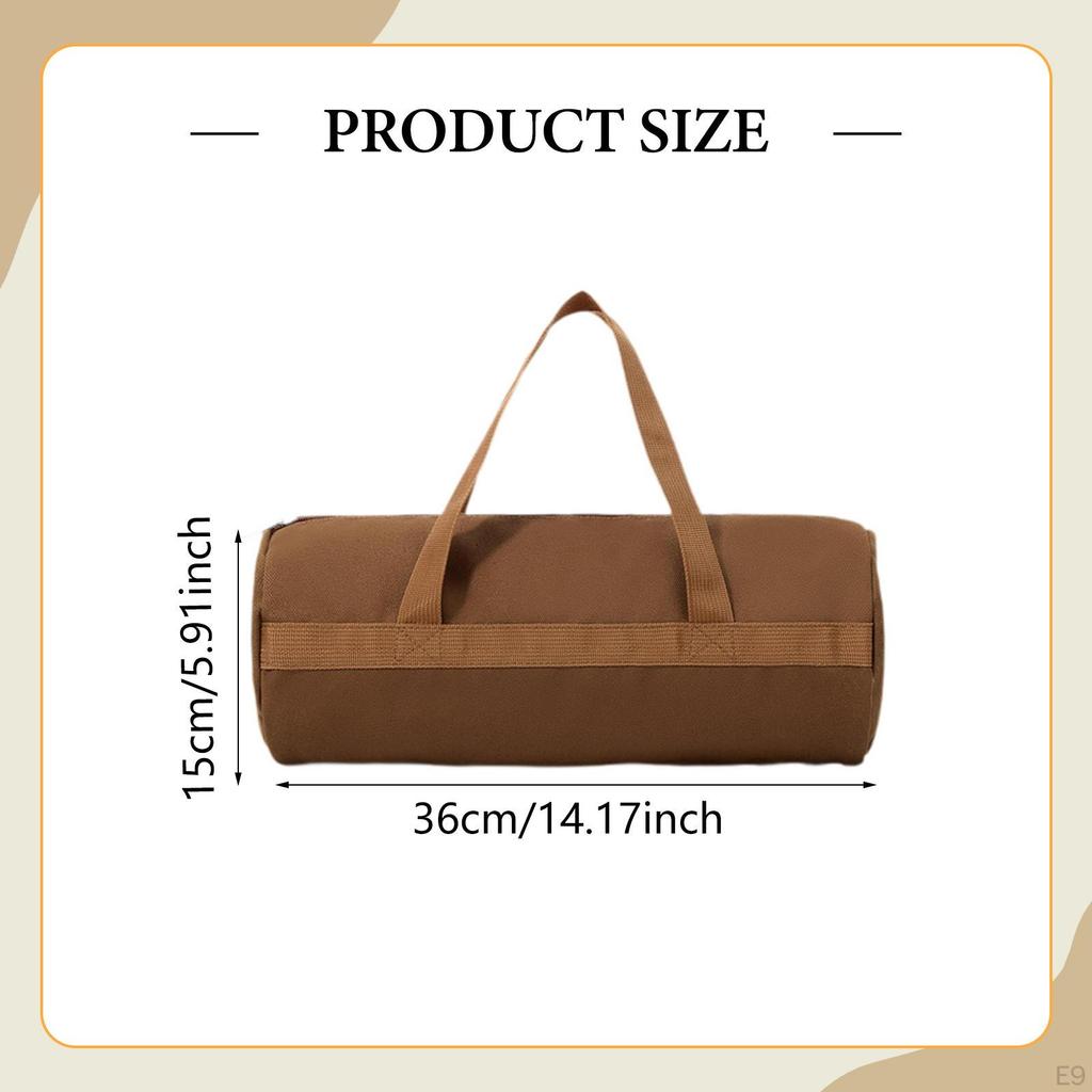 Outdoor Storage Bag Canvas Camping Equipment Organizer Tent Stakes Zipper Carrying Portable