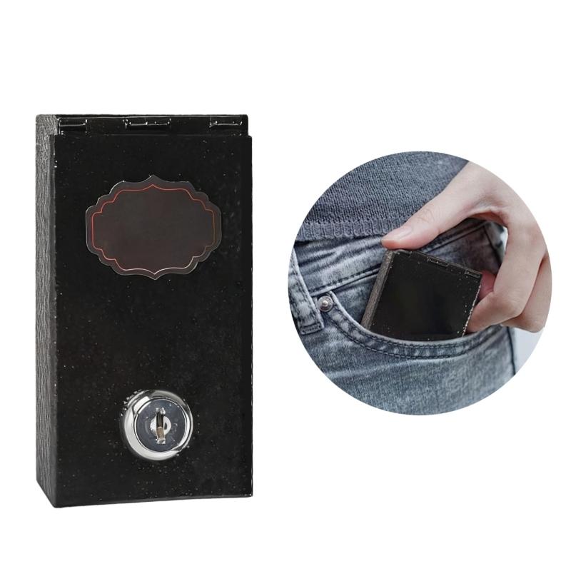 Sturdy Metal Construction Cash Case Pocket Size for Credit Cards and Documents Single Row Currency Tray
