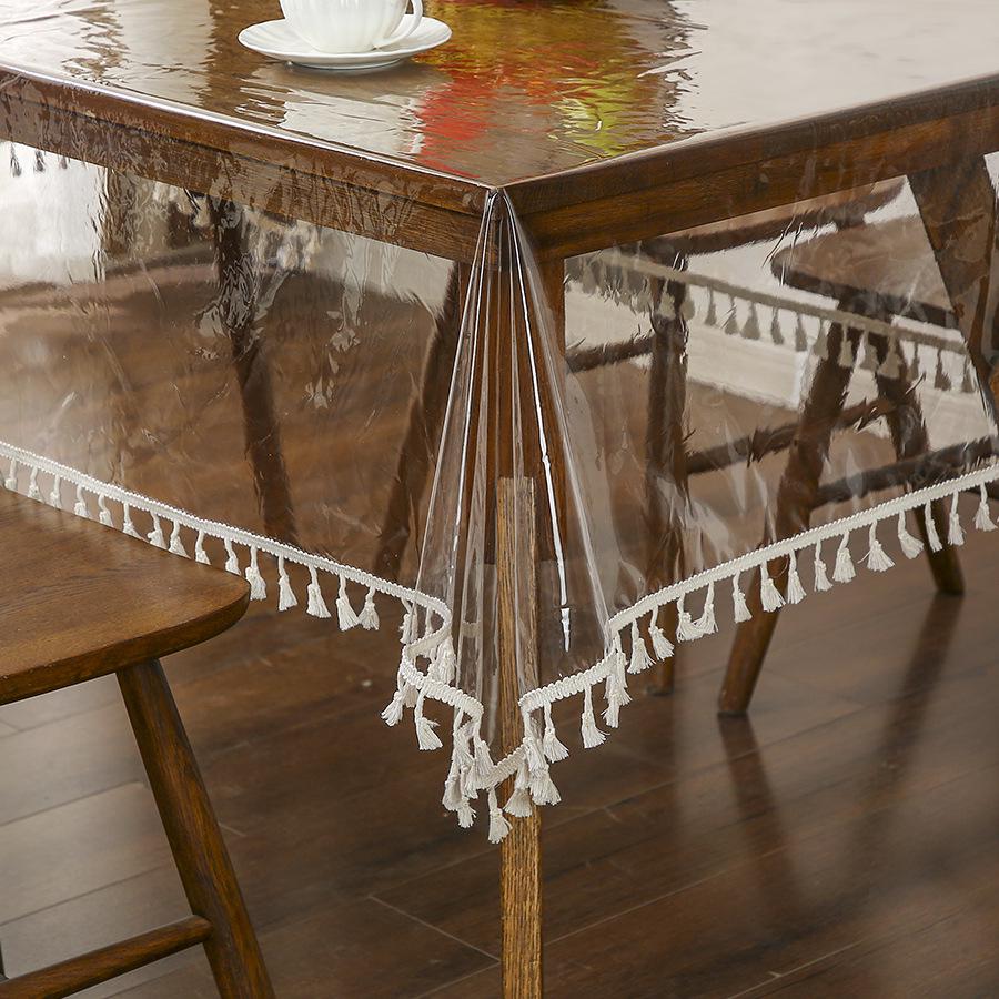 High-End PVC Tablecloth: Waterproof, Oil-Proof, Non-Slip, Wear-Resistant for Dining and Coffee Tables