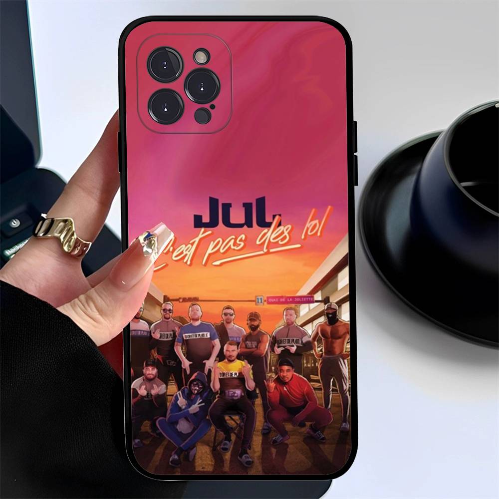 Rapper JuL C'est Pas Des Lol Phone Case For IPhone 17 16 15 14 13 12 11 Pro Max Plus Mini Soft Black Cover
